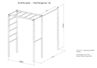 Kraftkraxler - Klettergerüst aus Stahl XL